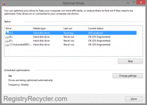 Optimize Windows 8 Hard Drives