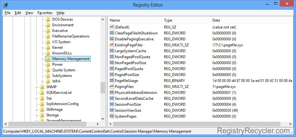 Windows 8 Registry Tweaks to Enhance System Memory Management Performance