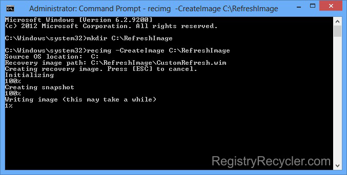 Windows 8 Recovery Drive From Command Prompt