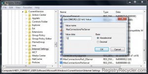 Enable Maximum Connections on Windows 7