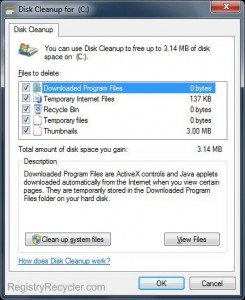 Disk Cleanup to Prevent Windows 7 Crashes