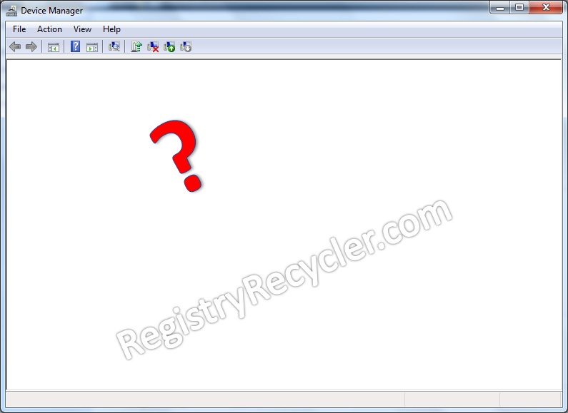 How do I Fix an Empty Device Manager Issue