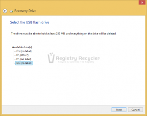 Create Recovery Drive to Fix Black Screen in Windows 8.1