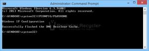 Clear Windows 8.1 DNS Cache