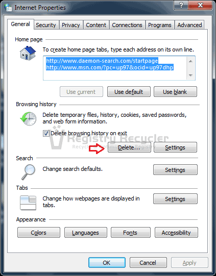 How to Delete Browsing History Windows 7